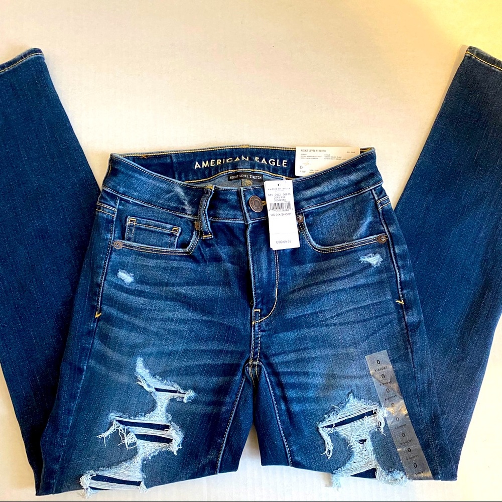 NWT AMERICAN EAGLE Size 0 NEXT LEVEL STRETCH JEANS